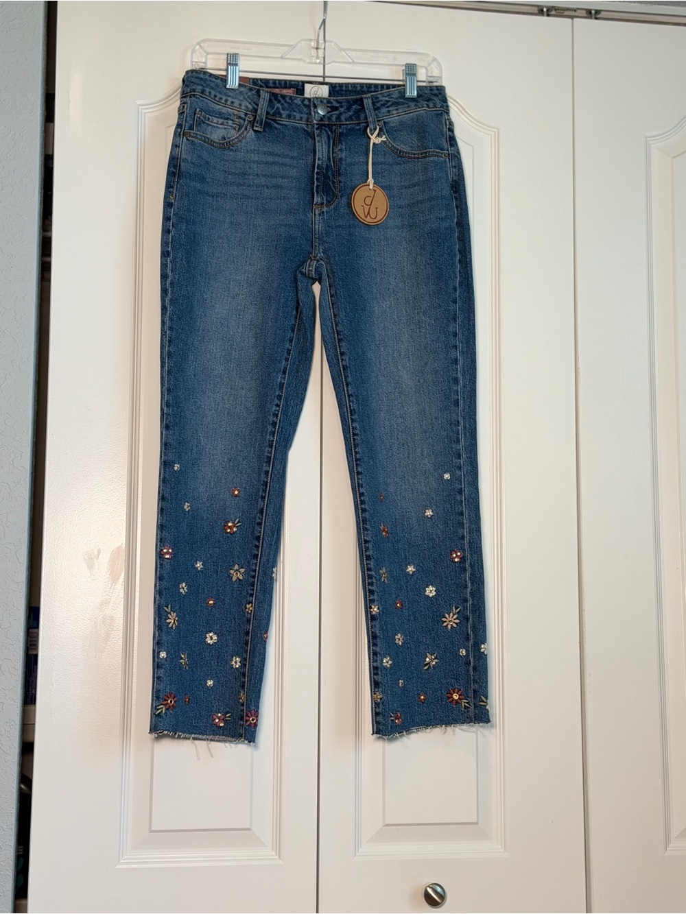 DRIFTWOOD Blue Embellished Cropped Jeans